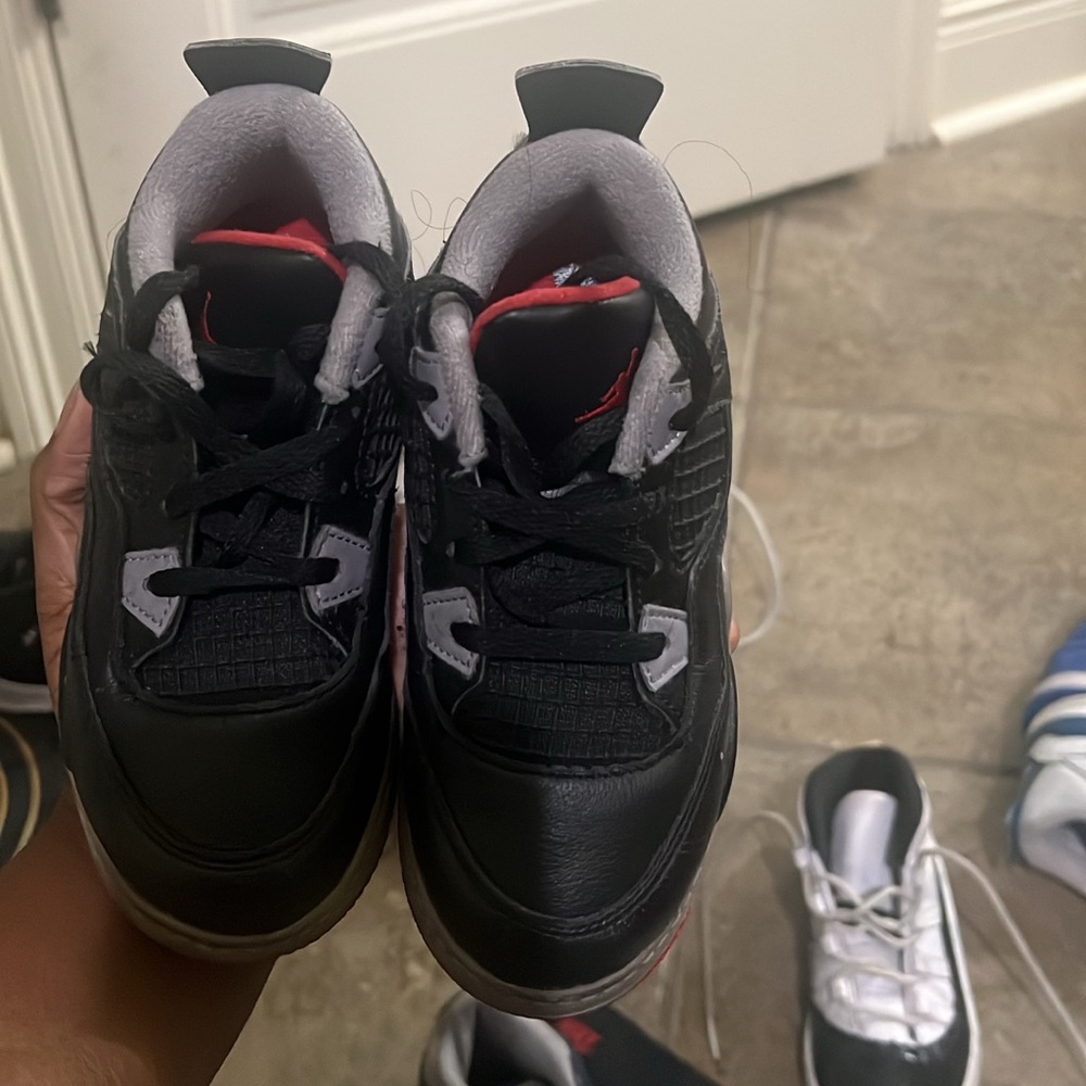 JORDAN 4 RETRO TD 'BRED size 10c black & red